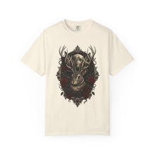 Gothic Black Rose Jackalope T-Shirt Graphic