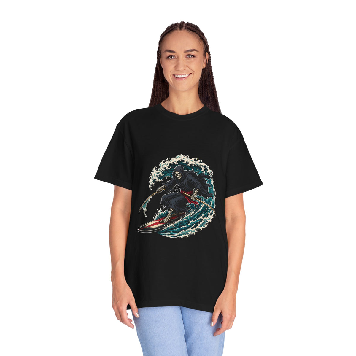 Surfing Reaper Wave T-Shirt Graphic