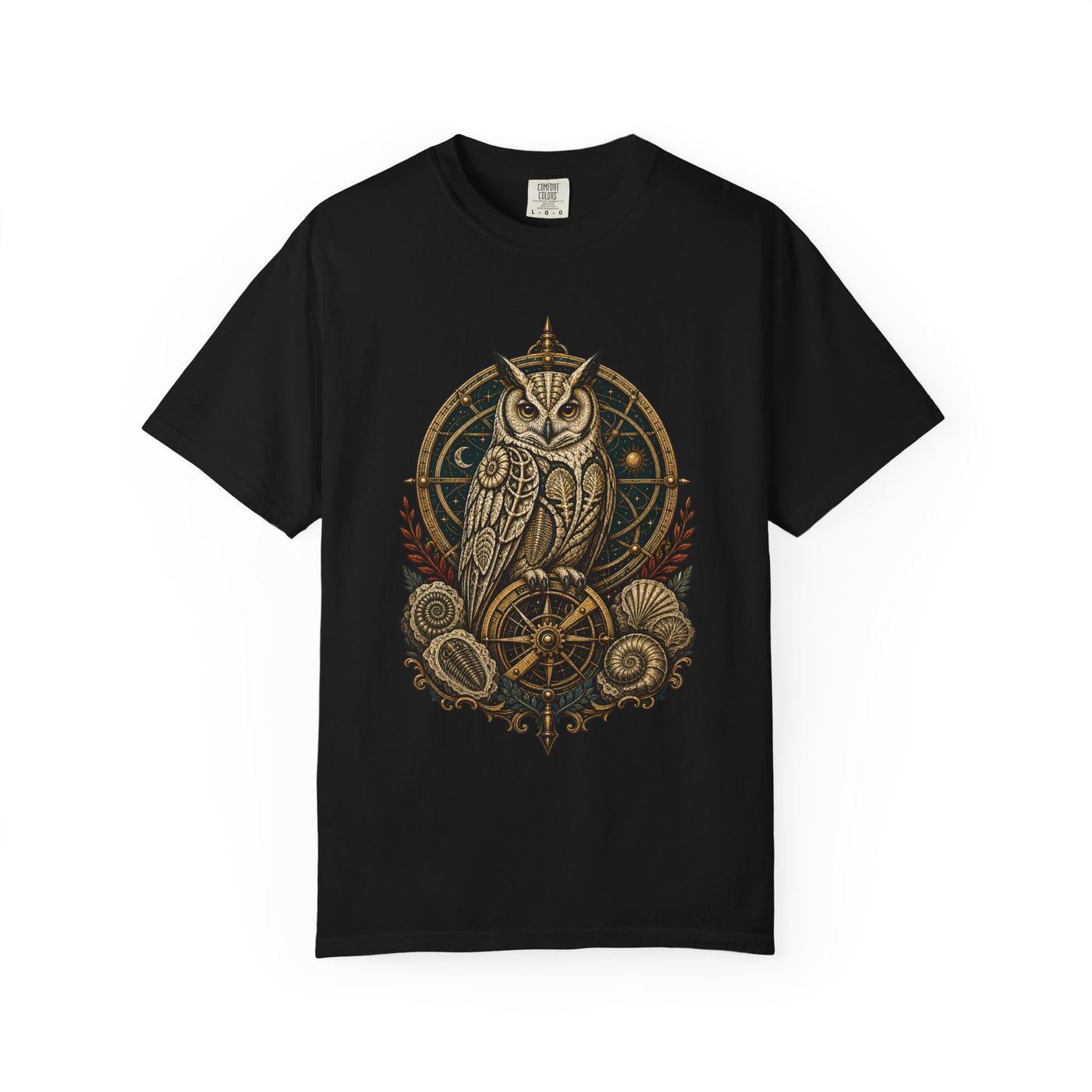 Dark Academia Fossil Owl T-Shirt Graphic
