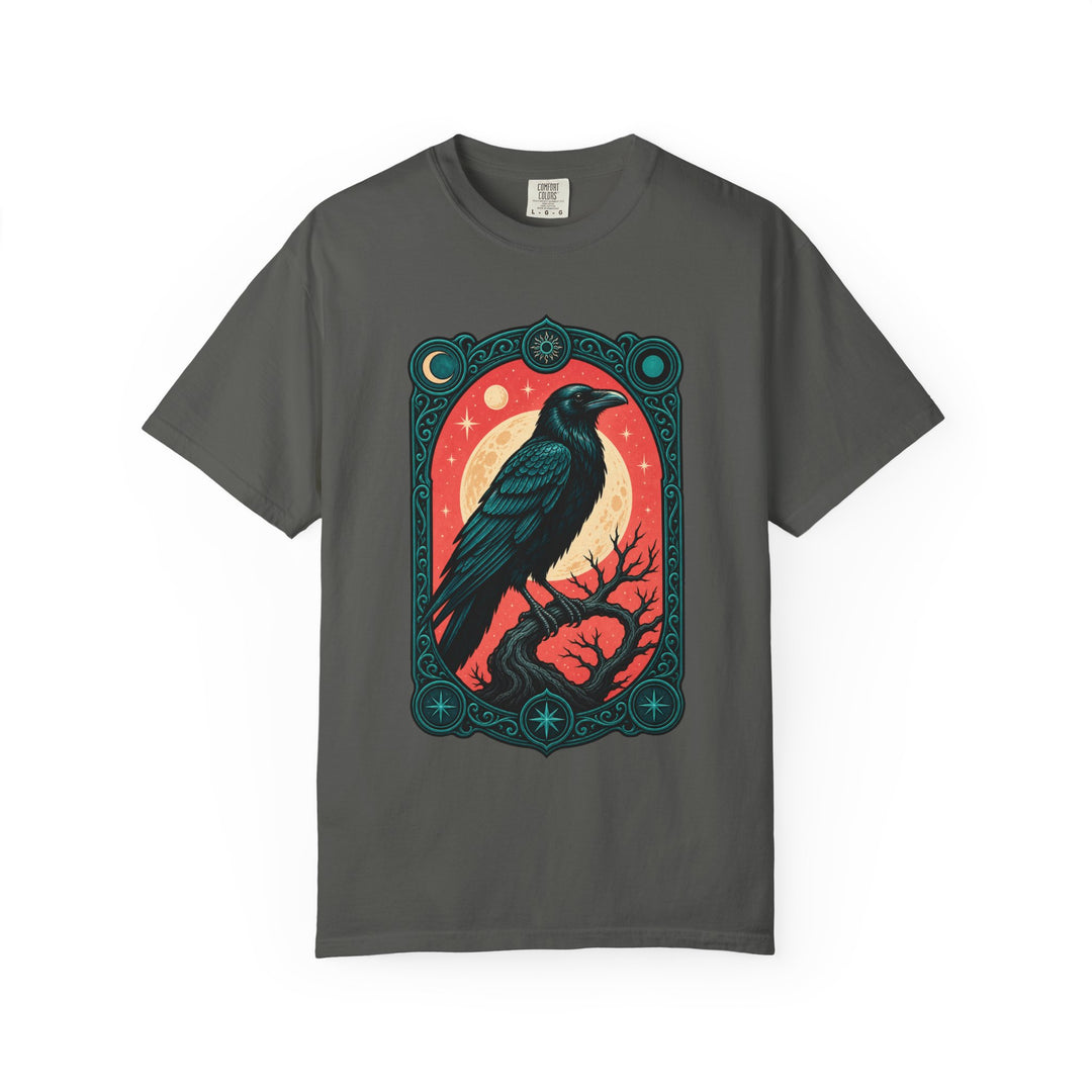 Moon Raven Gothic Crest T-Shirt Graphic