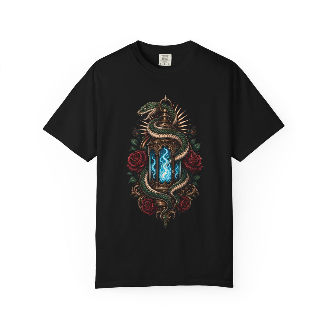 Serpent Lantern Tattoo Flash T-Shirt Graphic