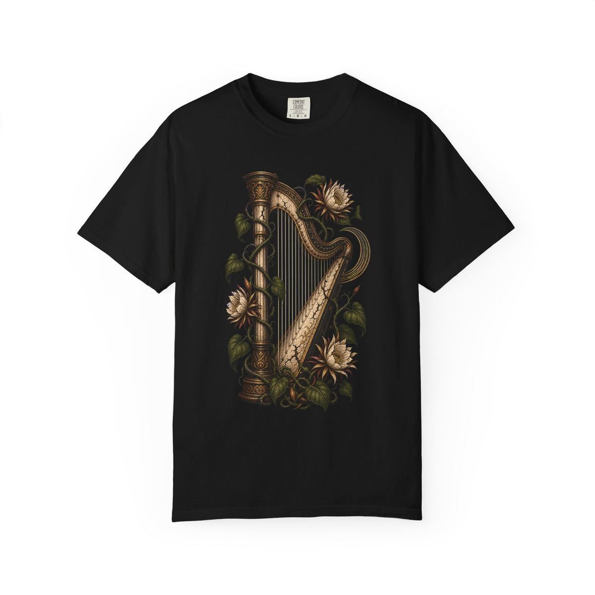 Overgrown Harp Romantic Ruins Graphic Tee