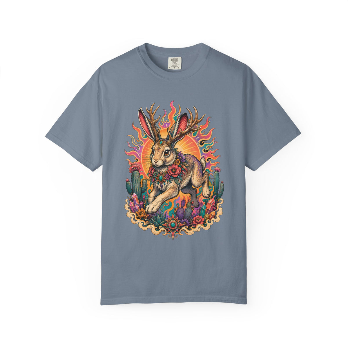 Psychedelic Desert Jackalope T-Shirt Graphic