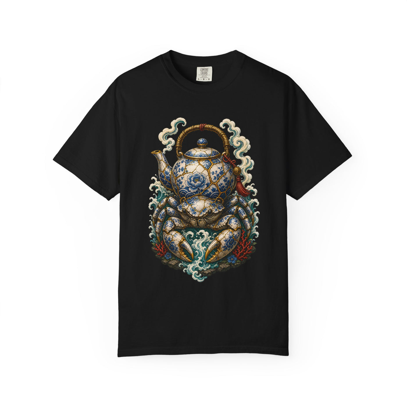 Kintsugi Teapot Guardian Crab T-Shirt Graphic