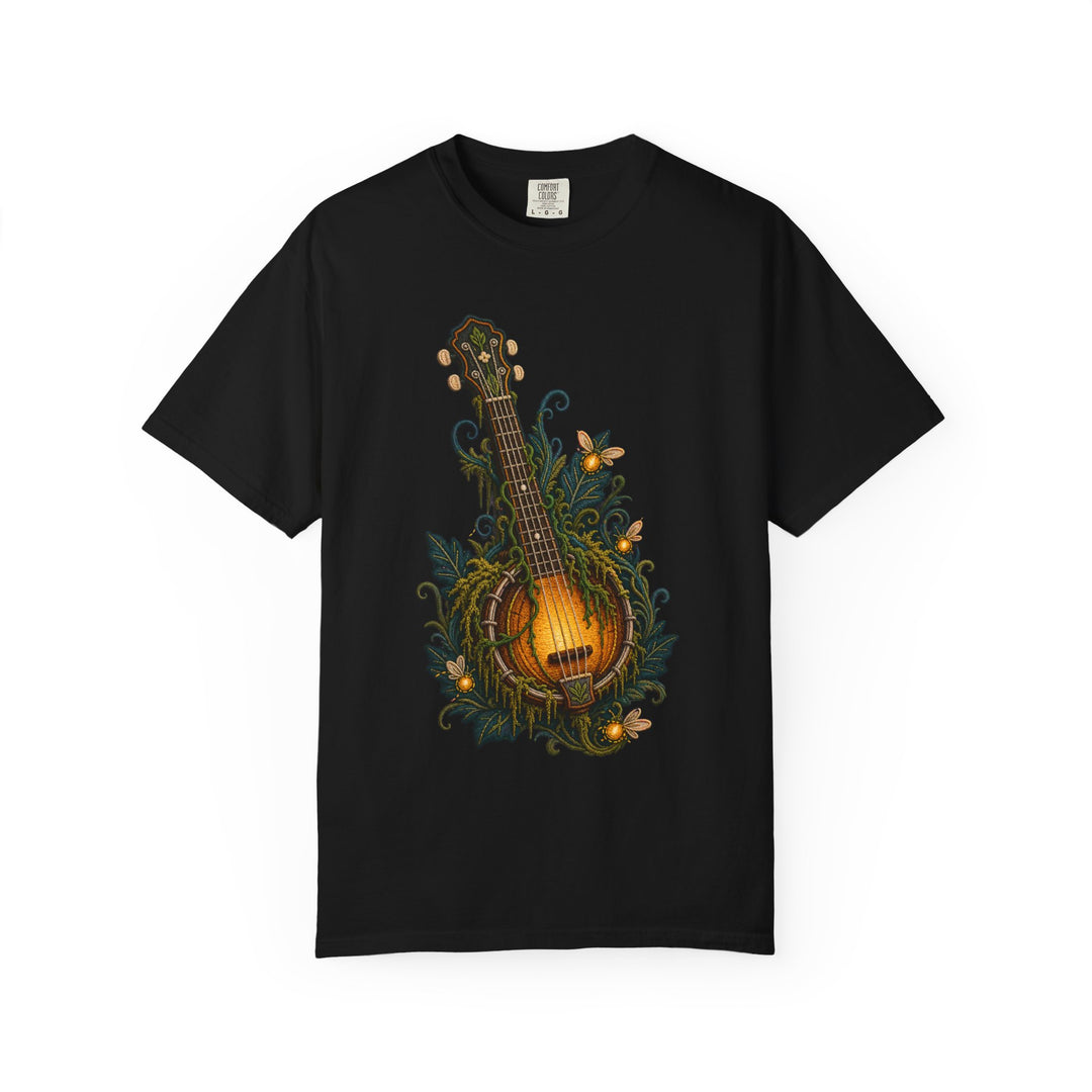 Embroidered Swamp Lantern Banjo T-Shirt Graphic