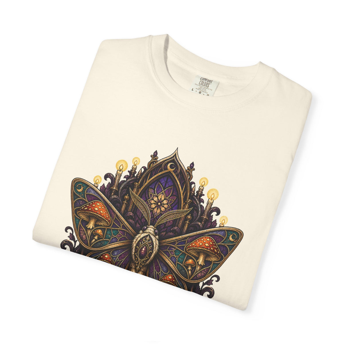 Gothic Mushroom Cathedral Moth T-Shirt Graphic