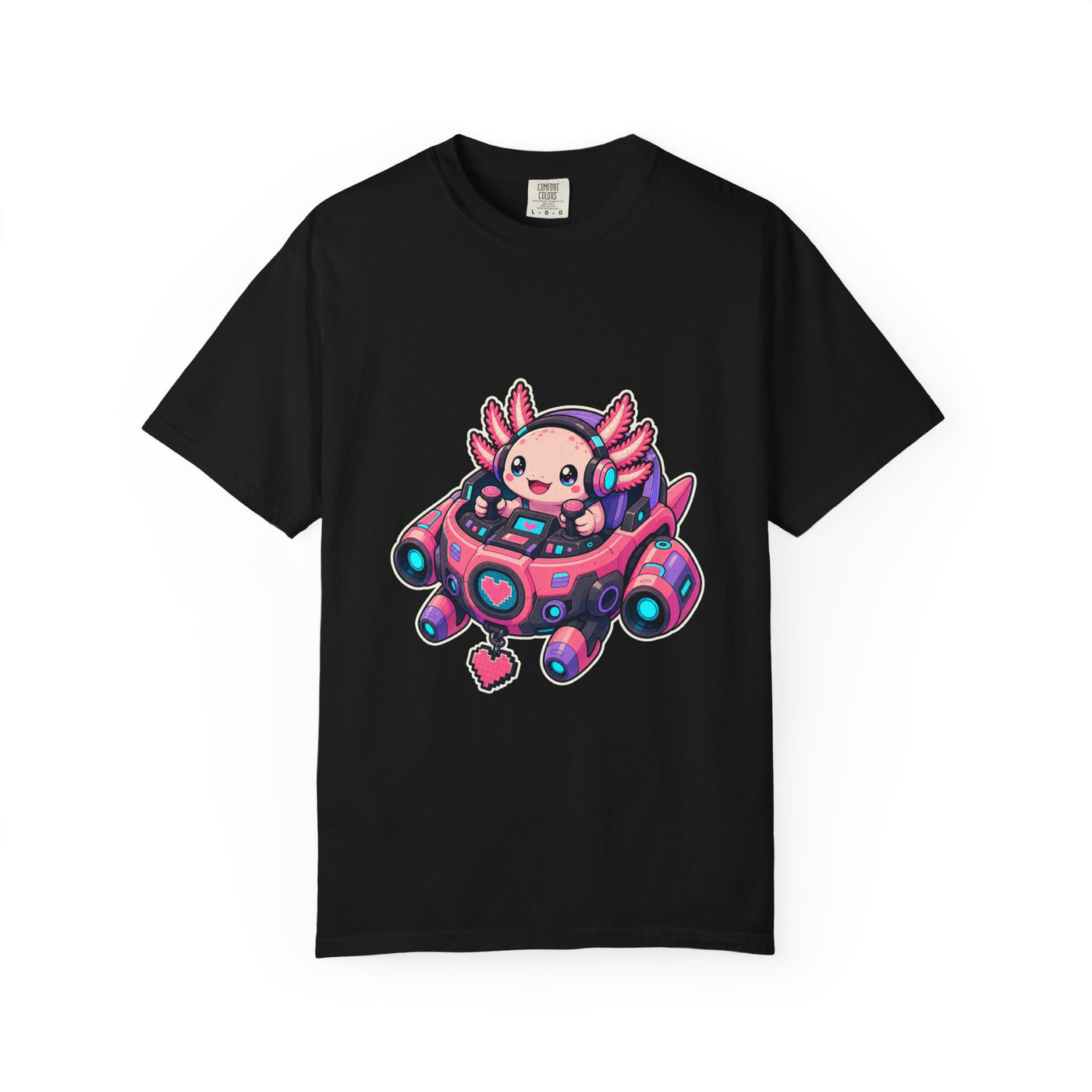 Digi Cute Axolotl Pilot T-Shirt Graphic