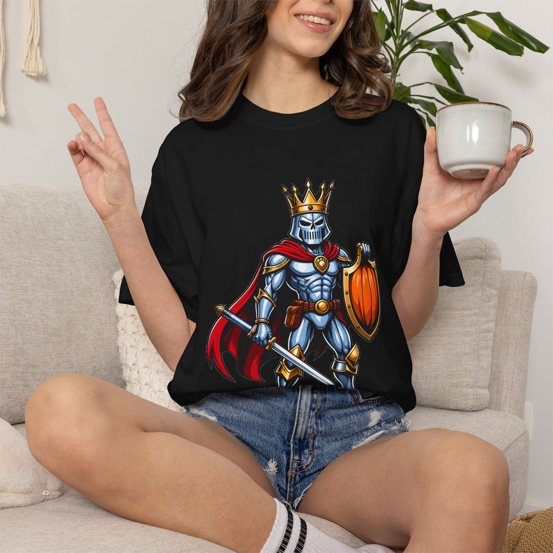 Skeleton King Pumpkin Shield T-Shirt Graphic