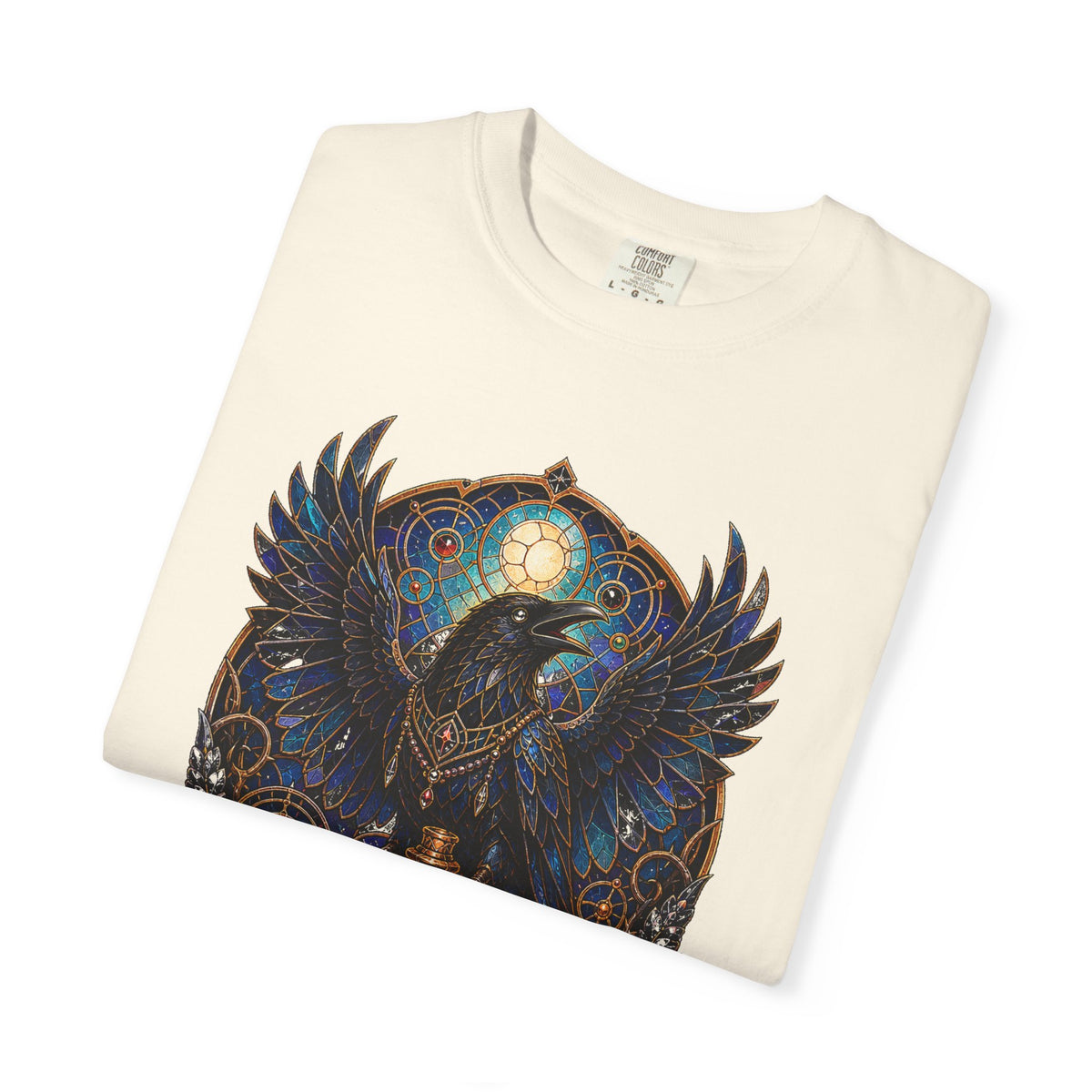 Stained Glass Raven Alchemist Graphic T-Shirt