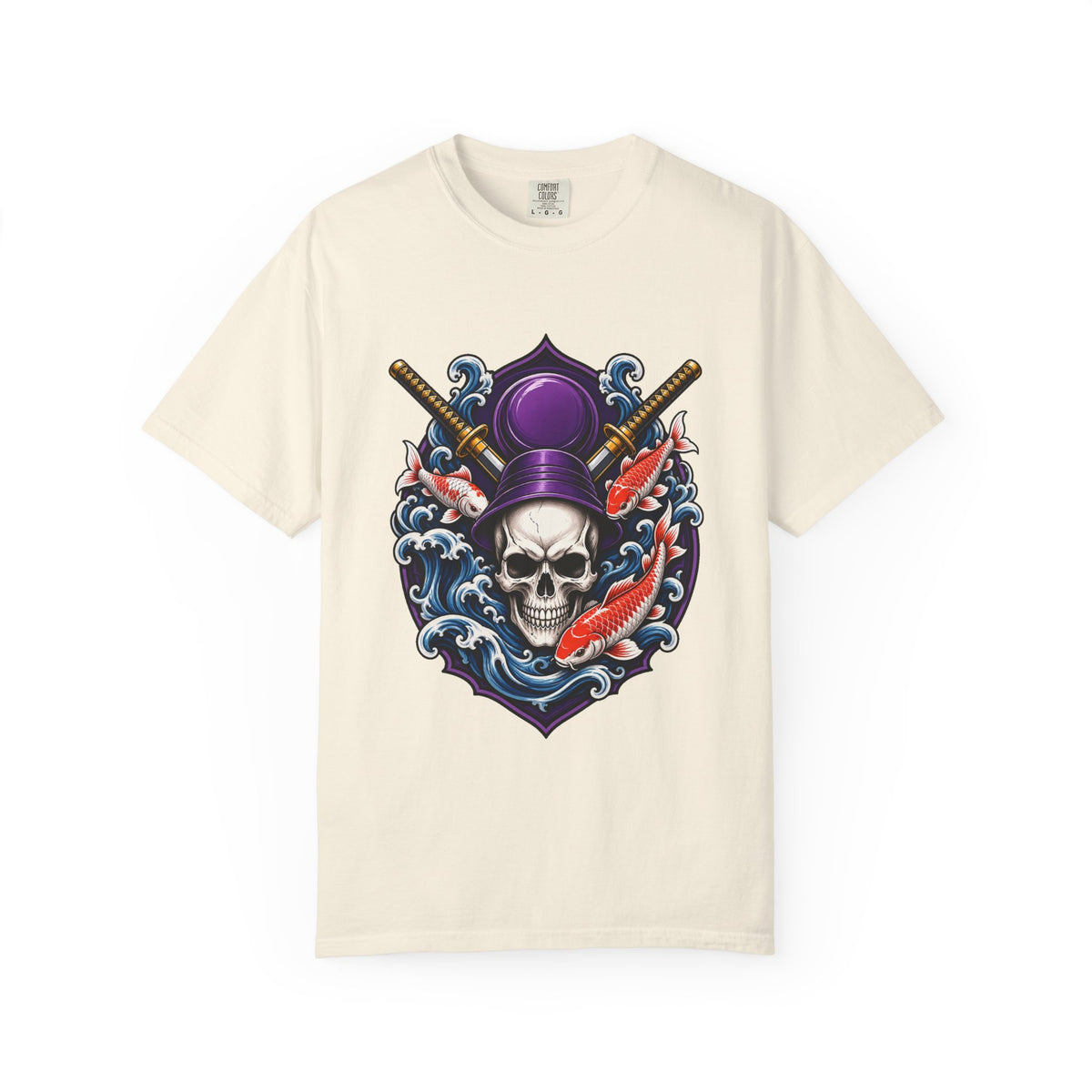 Skull and Koi Crest T-Shirt Graphic