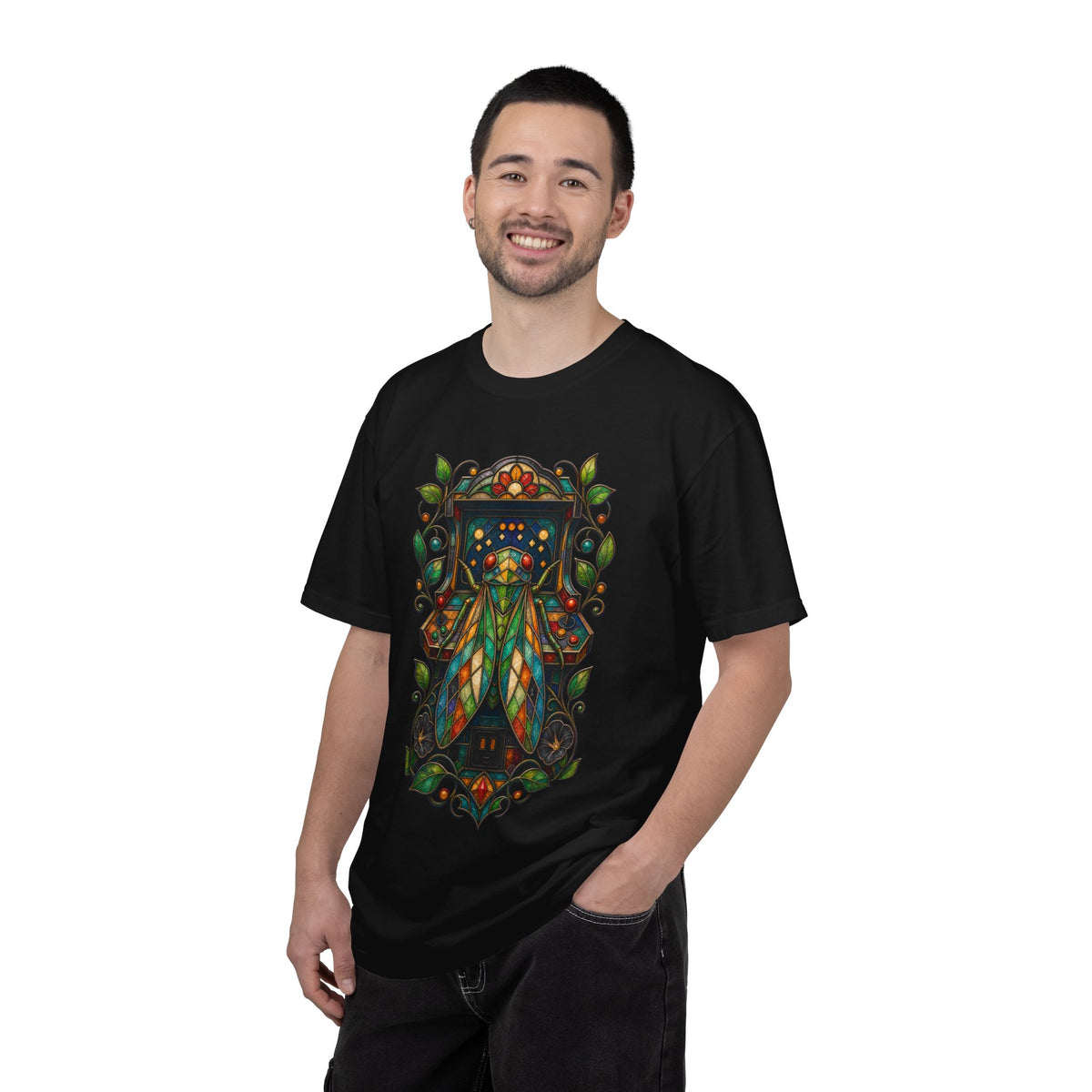 Stained Glass Garden Arcade Leafhopper T-Shirt Graphic
