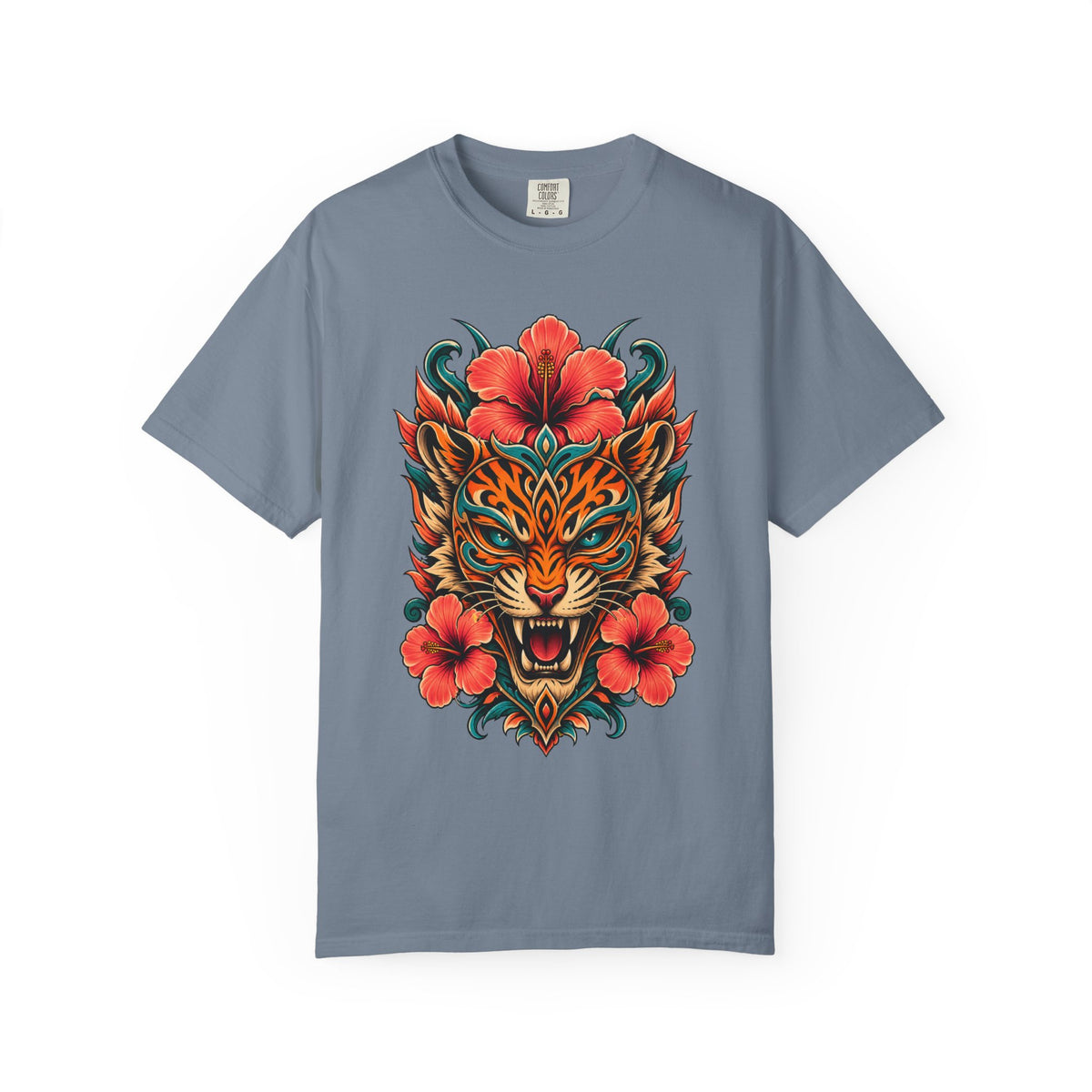 Hibiscus Tiger Mask Graphic Tee