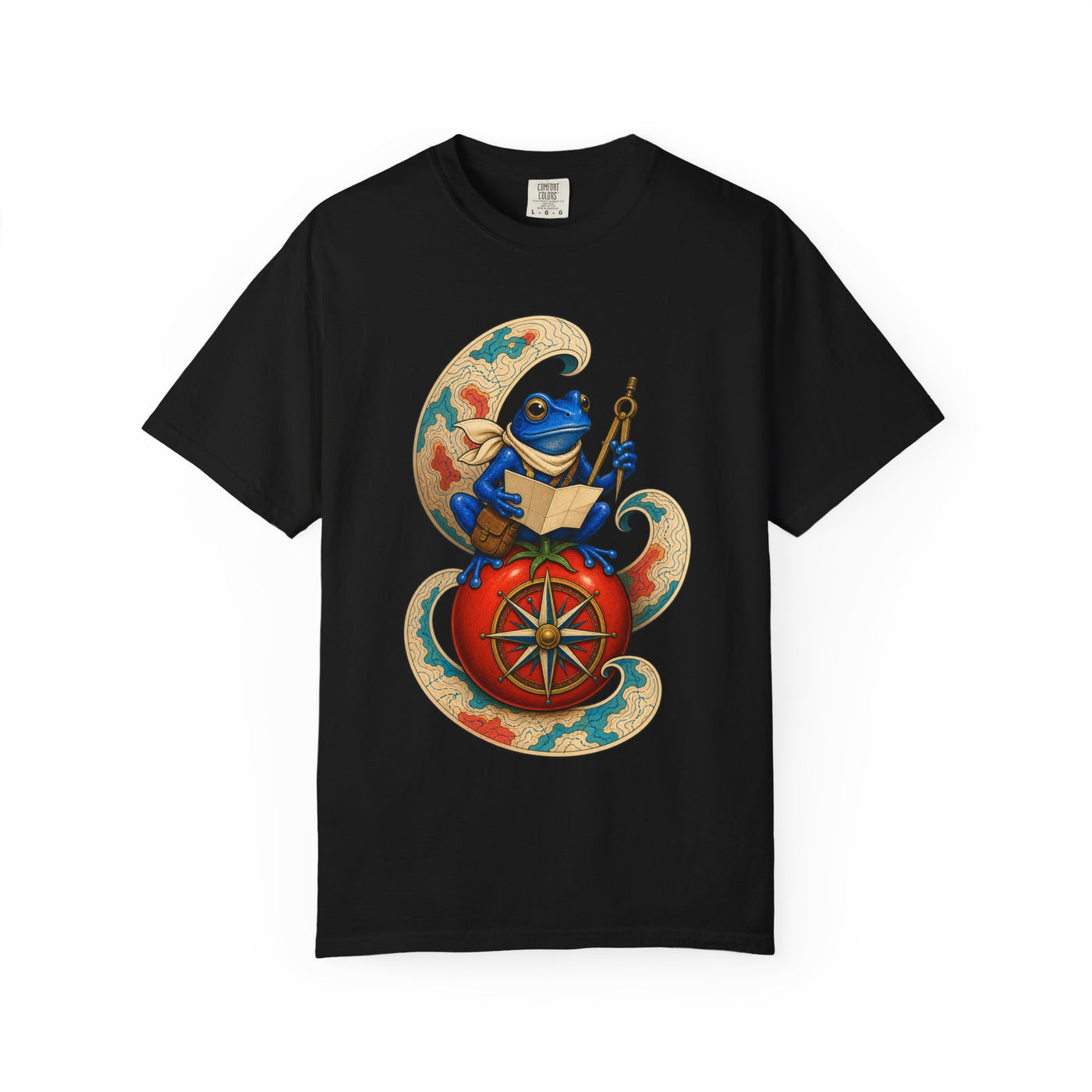 Cobalt Tomato Frog Cartographer Graphic Tee