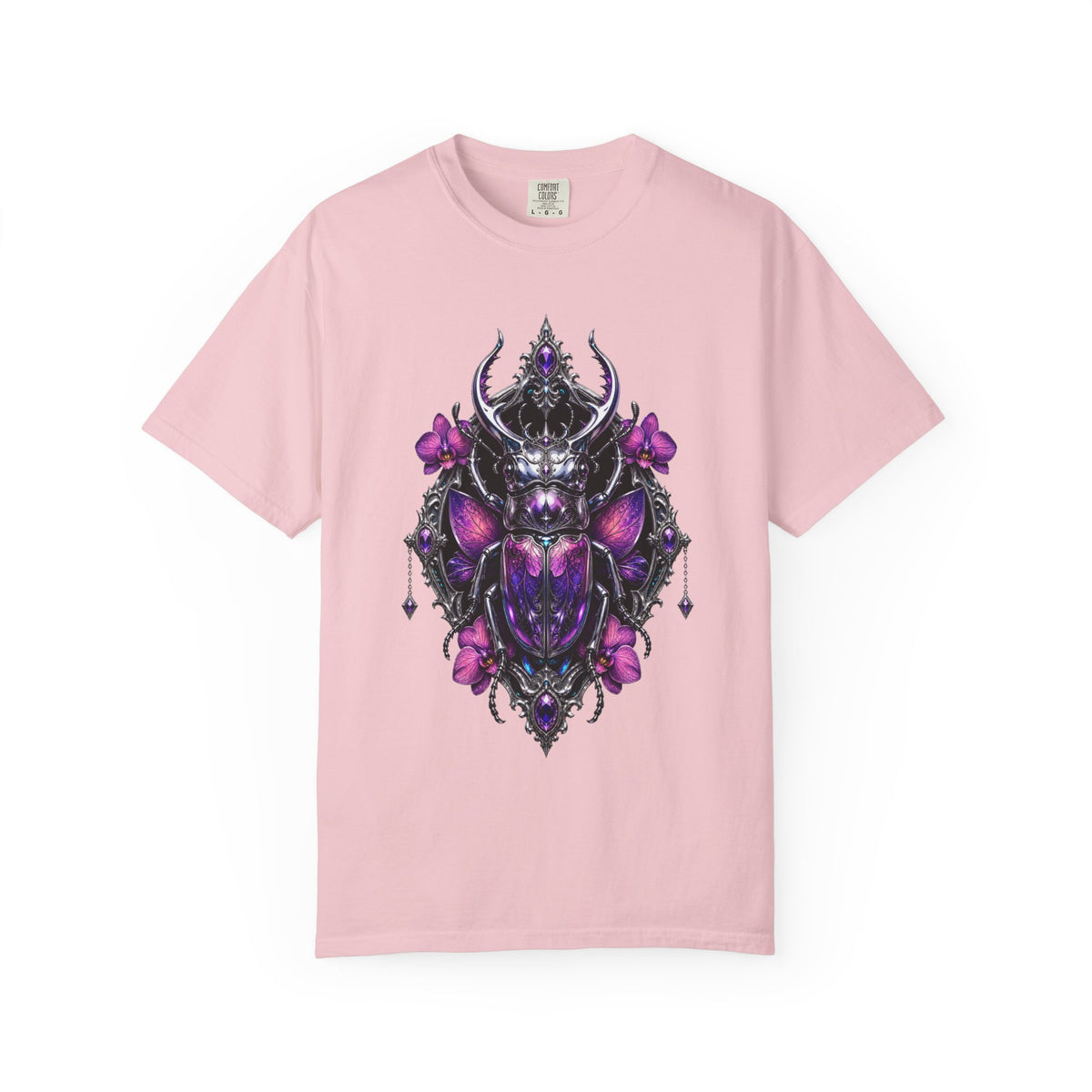 Chrome Orchid Stag Beetle Graphic Tee