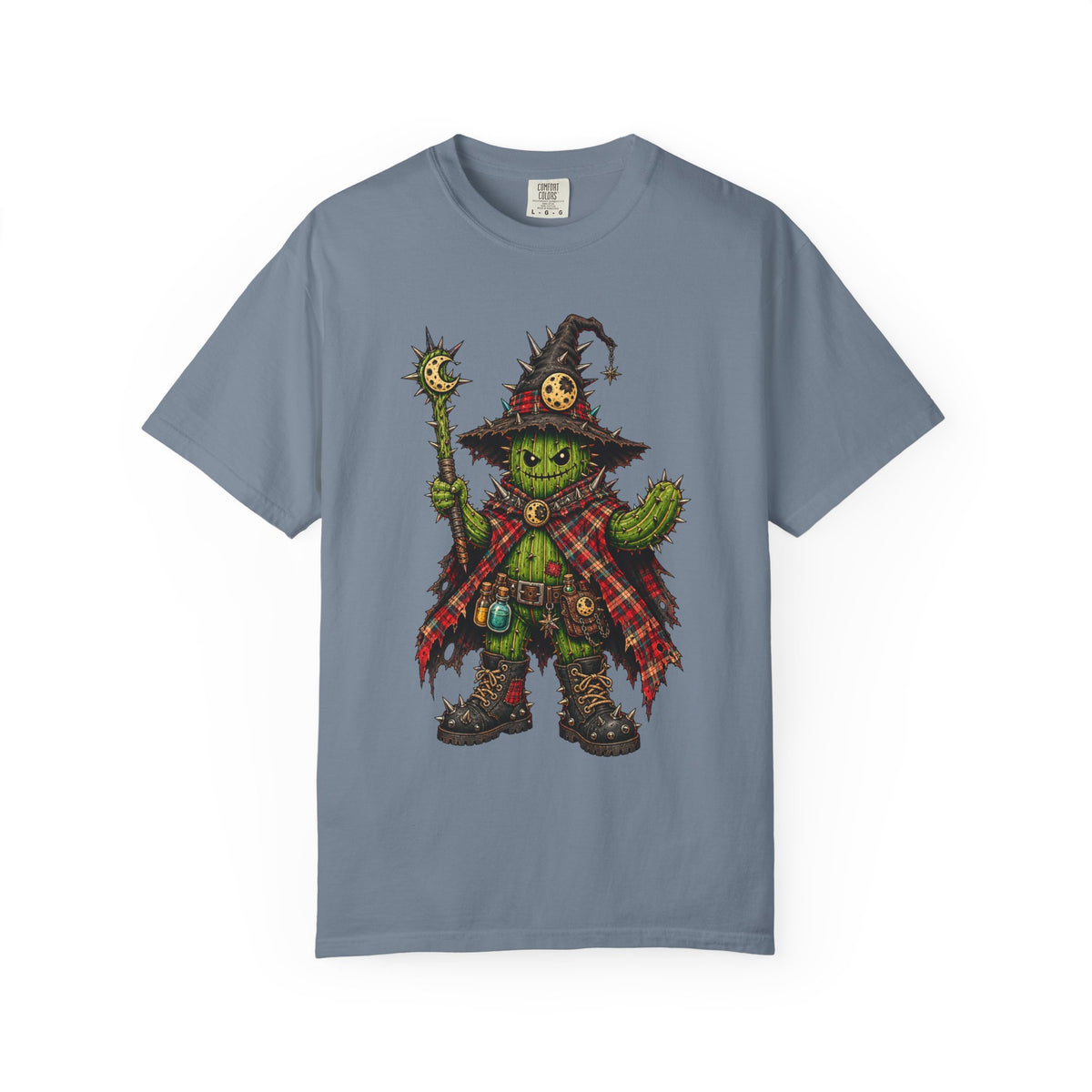 Punk Plaid Cactus Wizard Graphic Tee