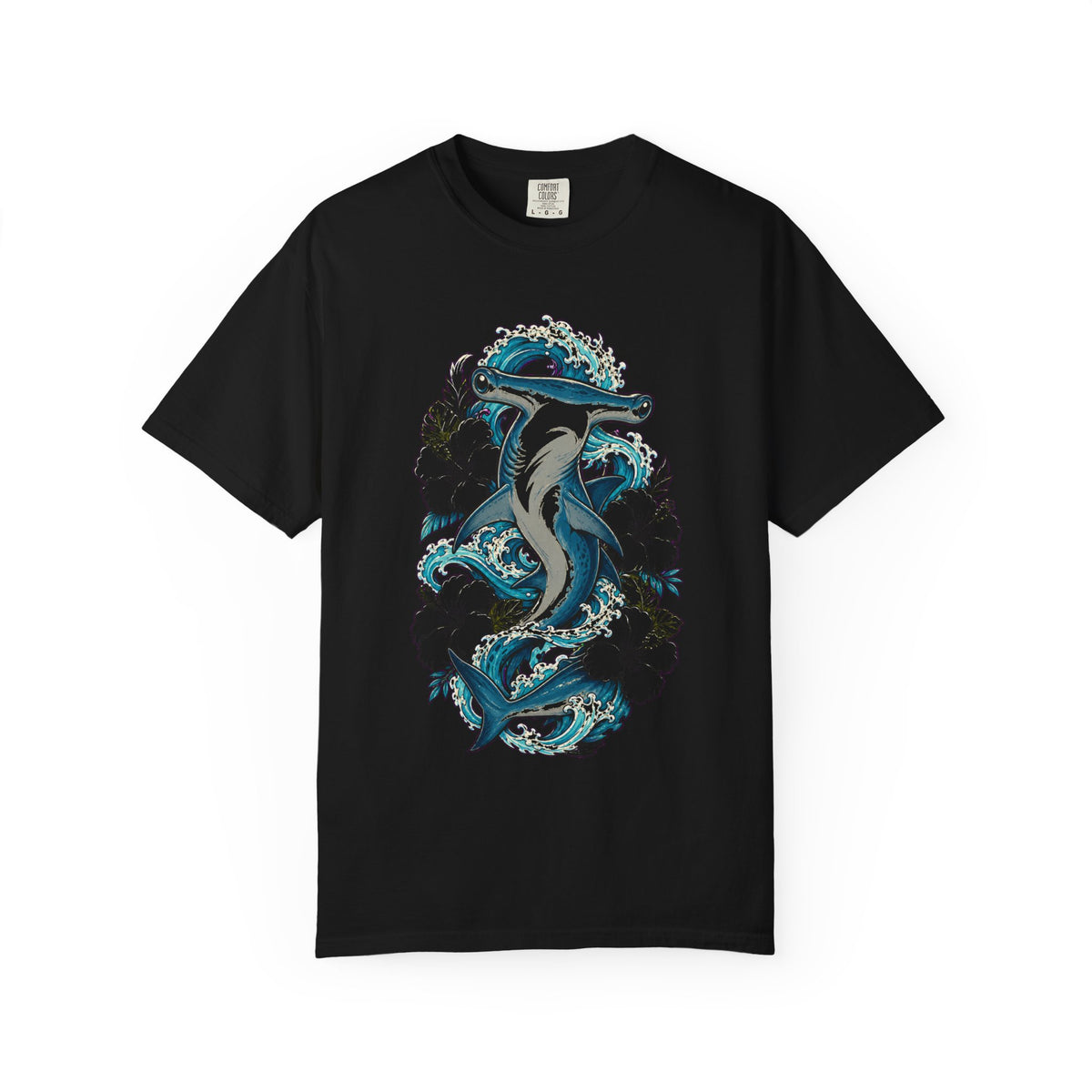 Surfcore Hibiscus Hammerhead Totem T-Shirt Graphic