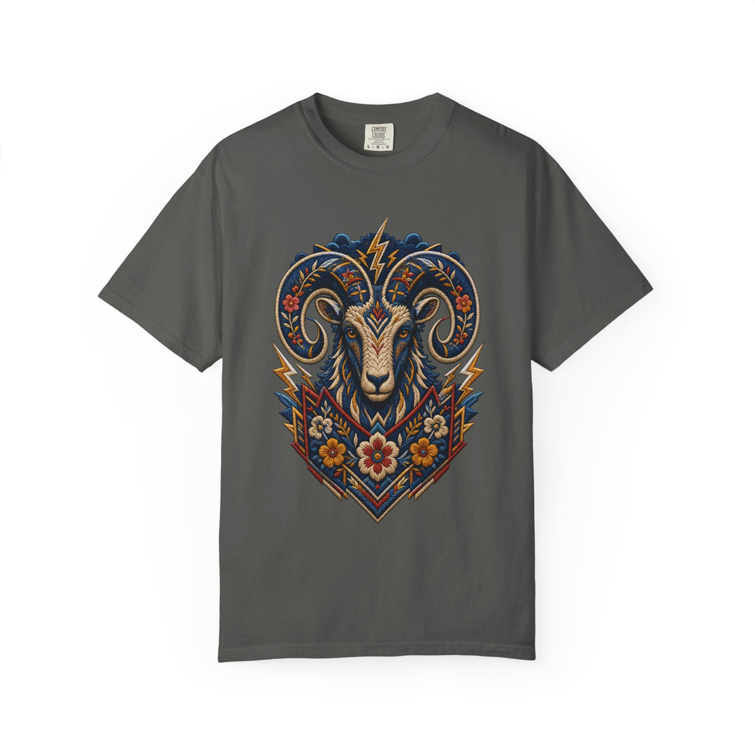 Embroidered Thunder Ram T-Shirt Graphic