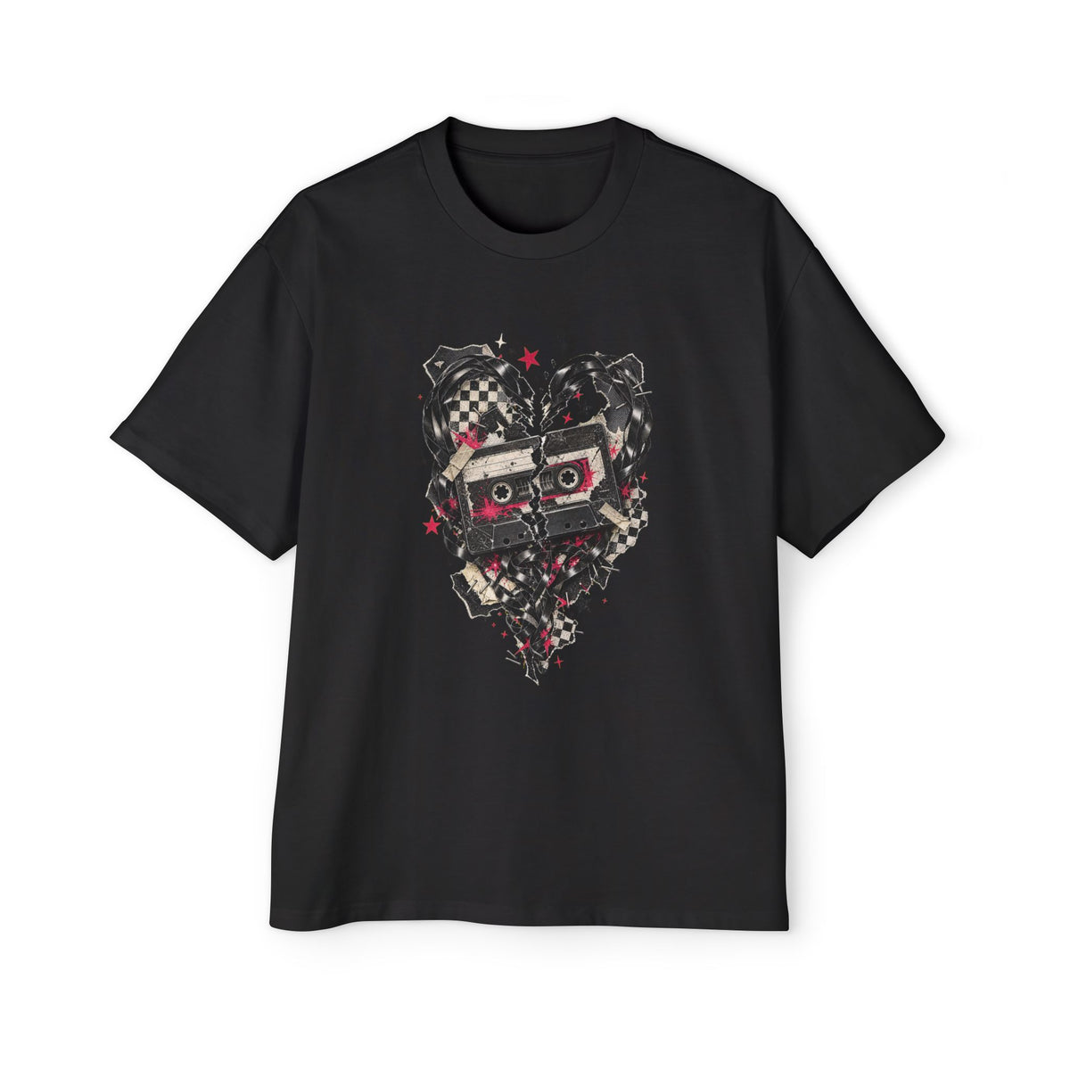 Midnight Mixtape Broken Heart Heavy Oversized Emo Tee
