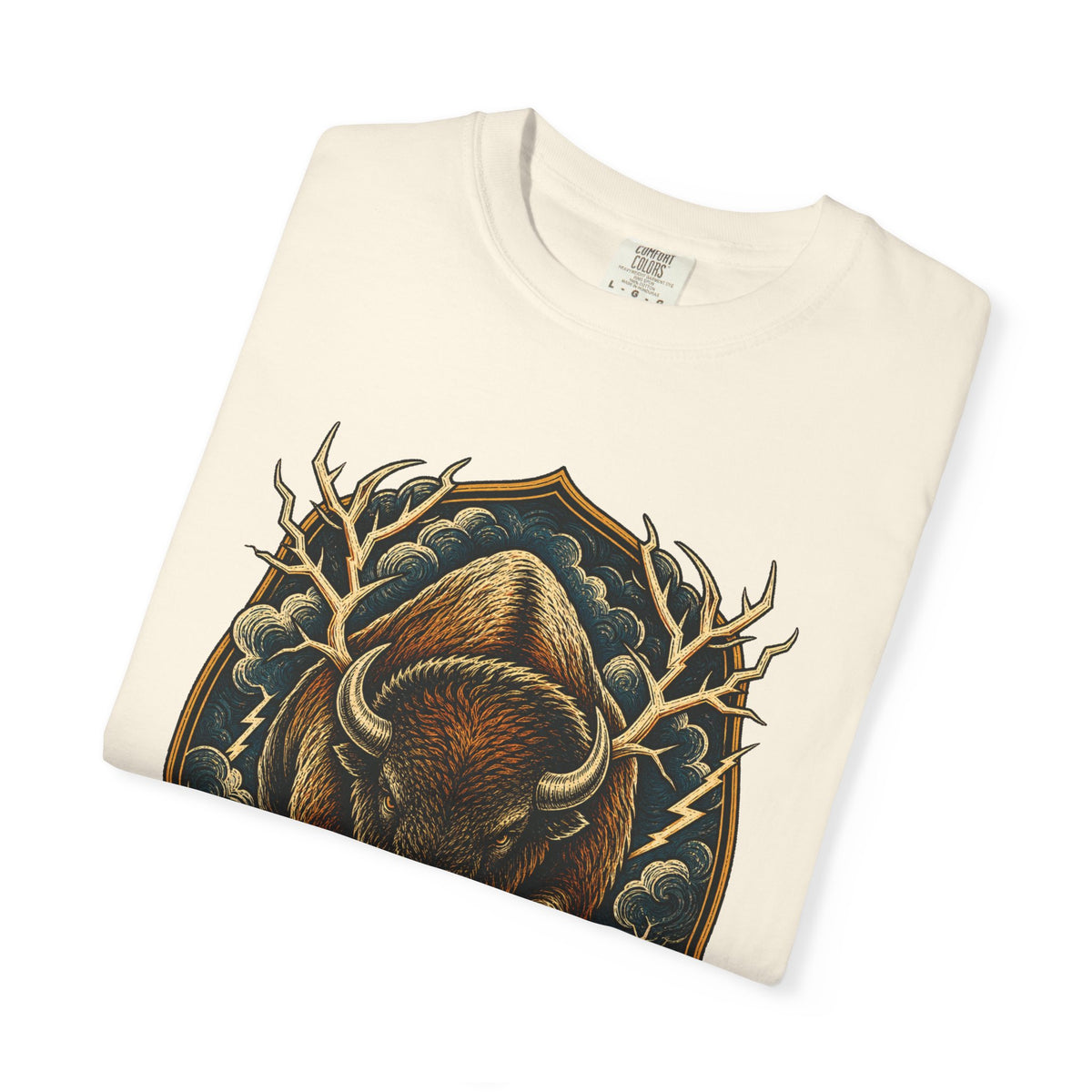 Woodcut Thunder Bison Graphic Tee