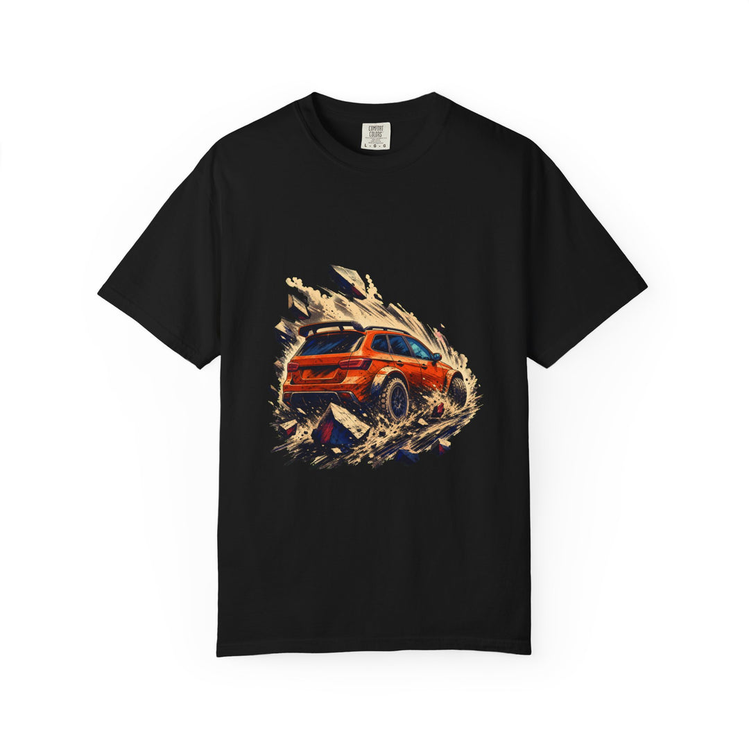 Burnt Orange Gravel Drift Wagon Graphic Tee