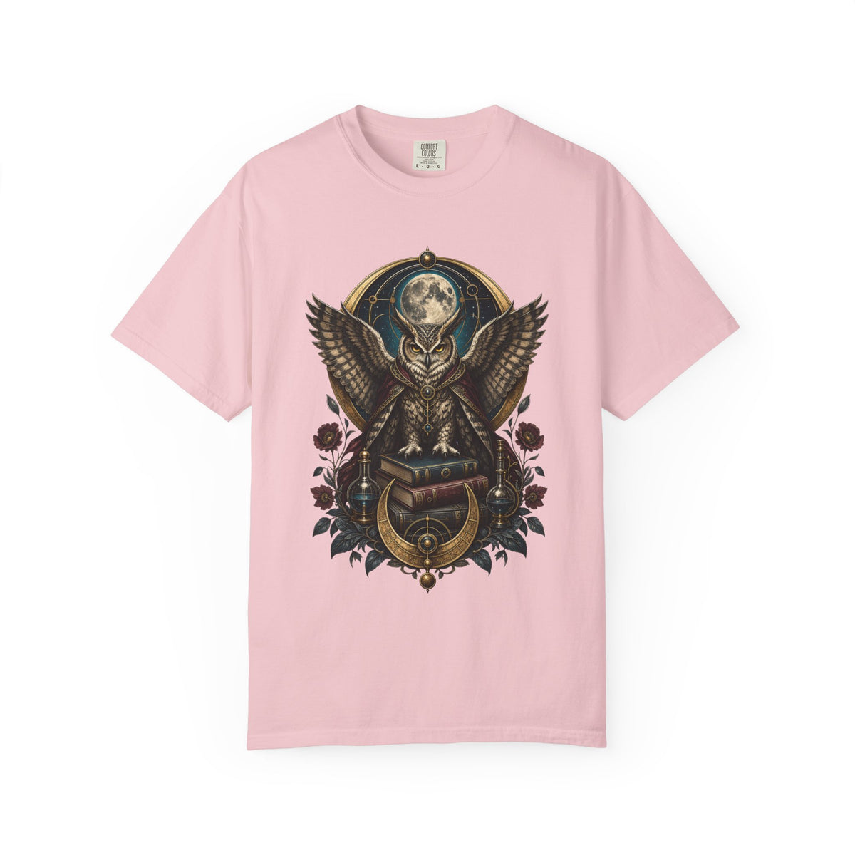 Dark Academia Moon Owl Graphic Tee