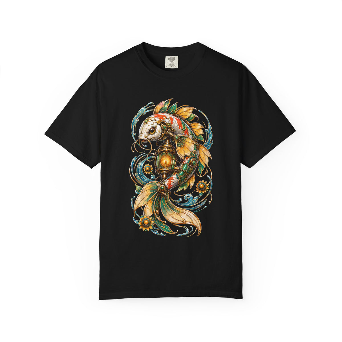 Solar Koi Lantern Mech Graphic Tee
