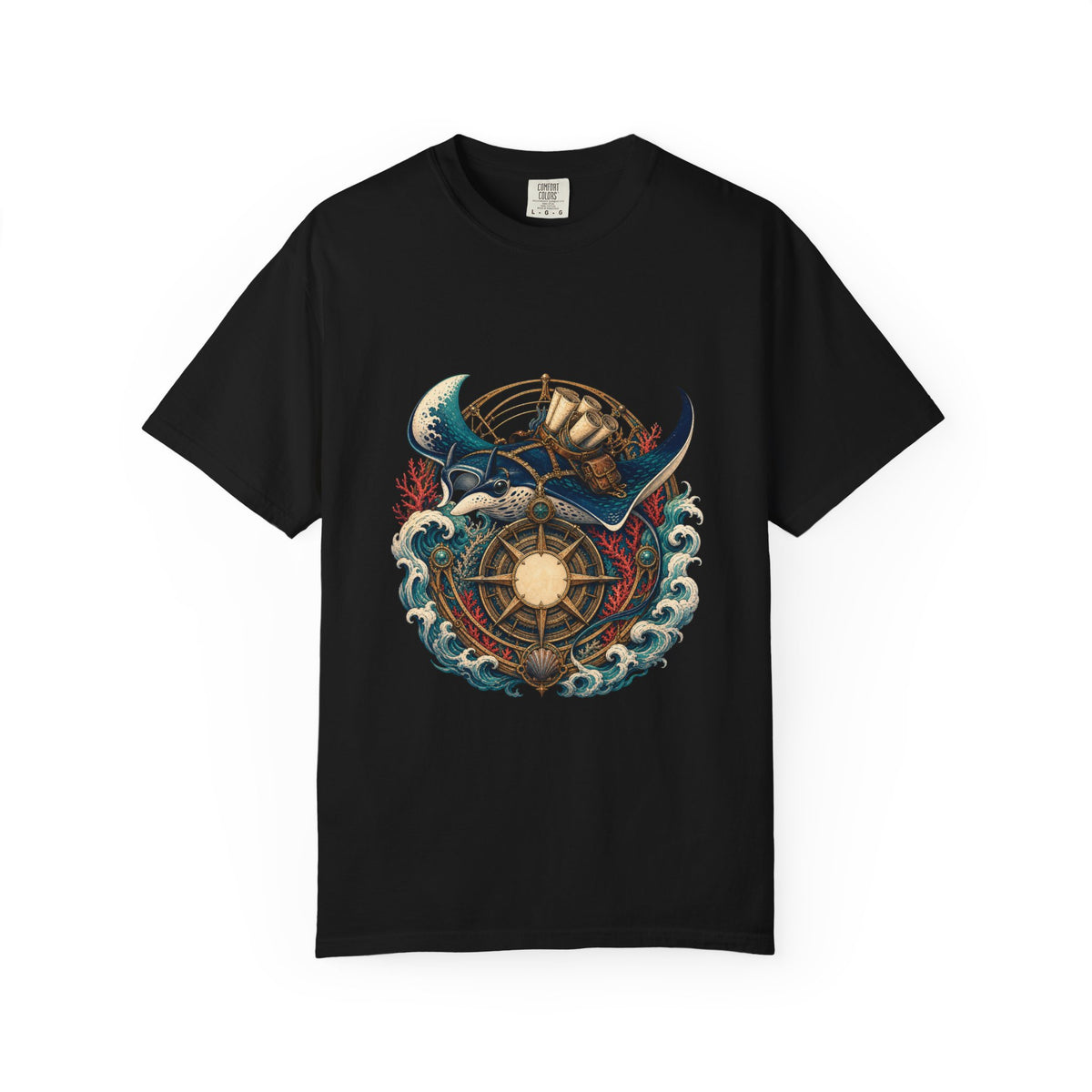 Reef Manta Cartographer T-Shirt Graphic