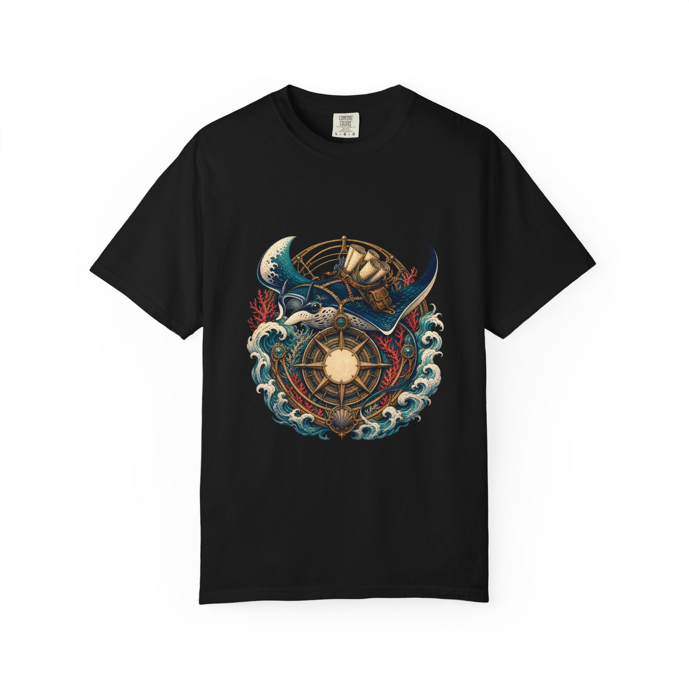 Reef Manta Cartographer T-Shirt Graphic
