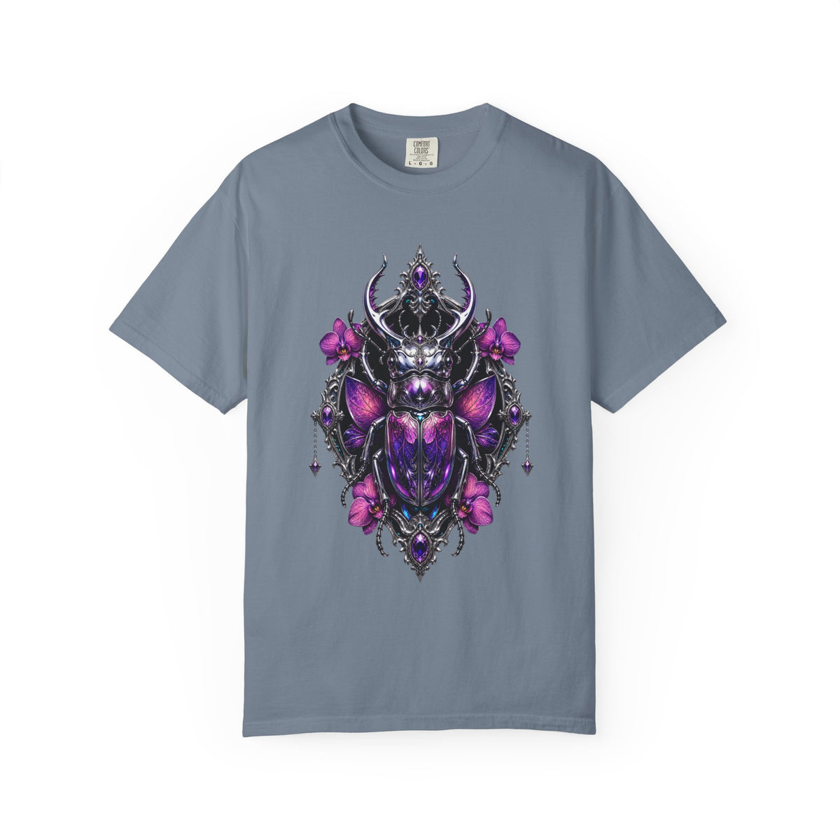 Chrome Orchid Stag Beetle Graphic Tee