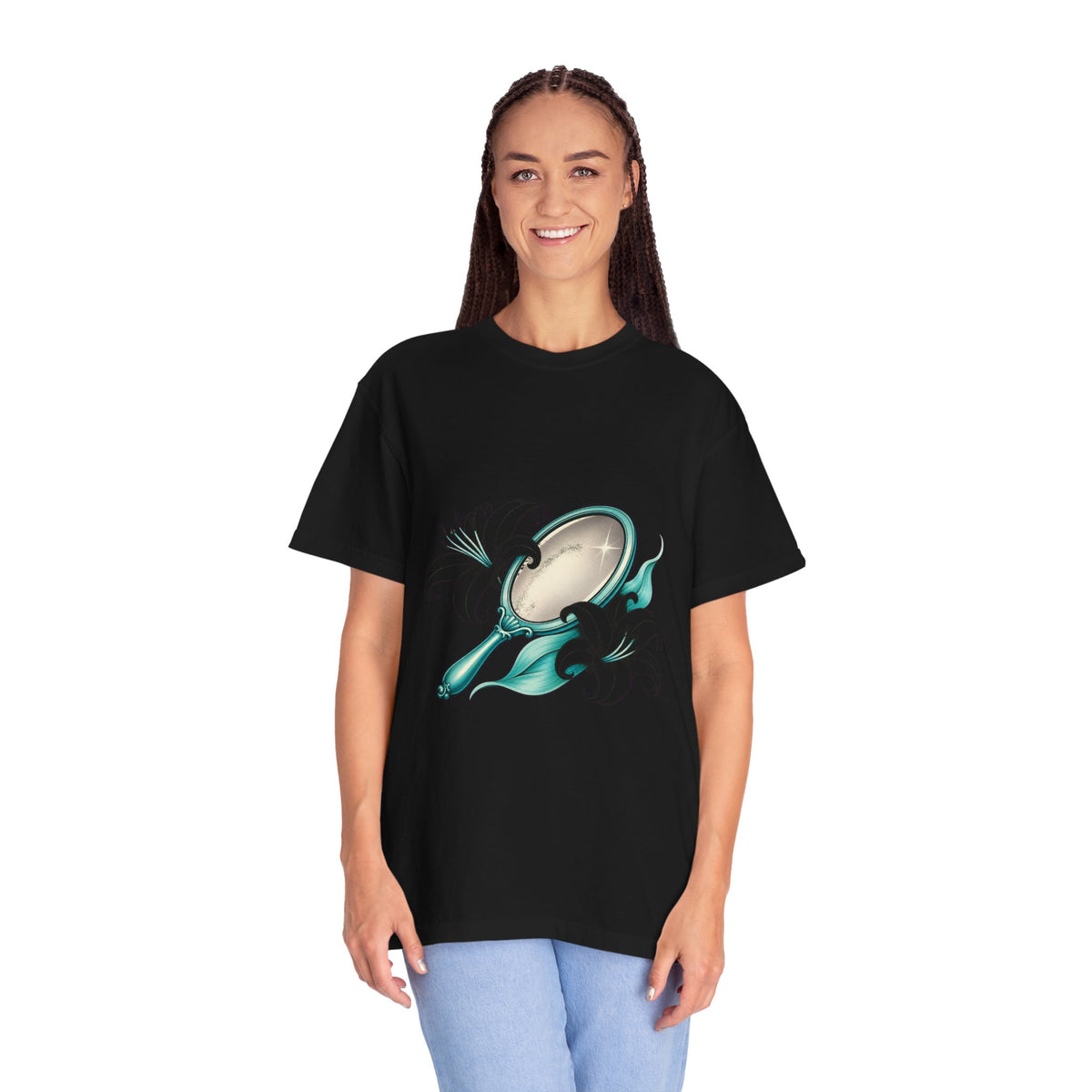 Aquamarine Lily Mirror Graphic Tee