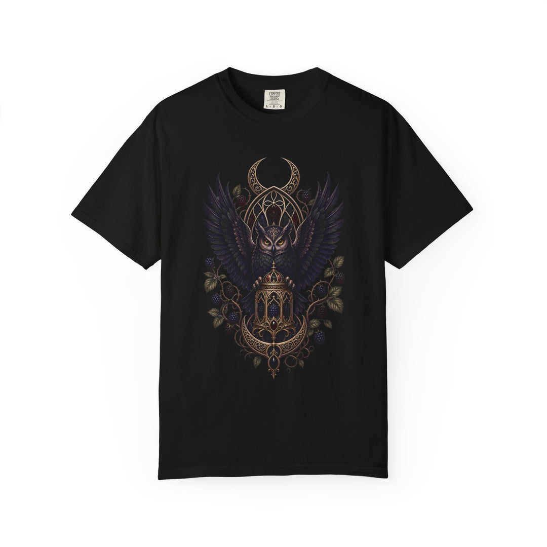 Gothic Blackberry Owl Reliquary Graphic Tee