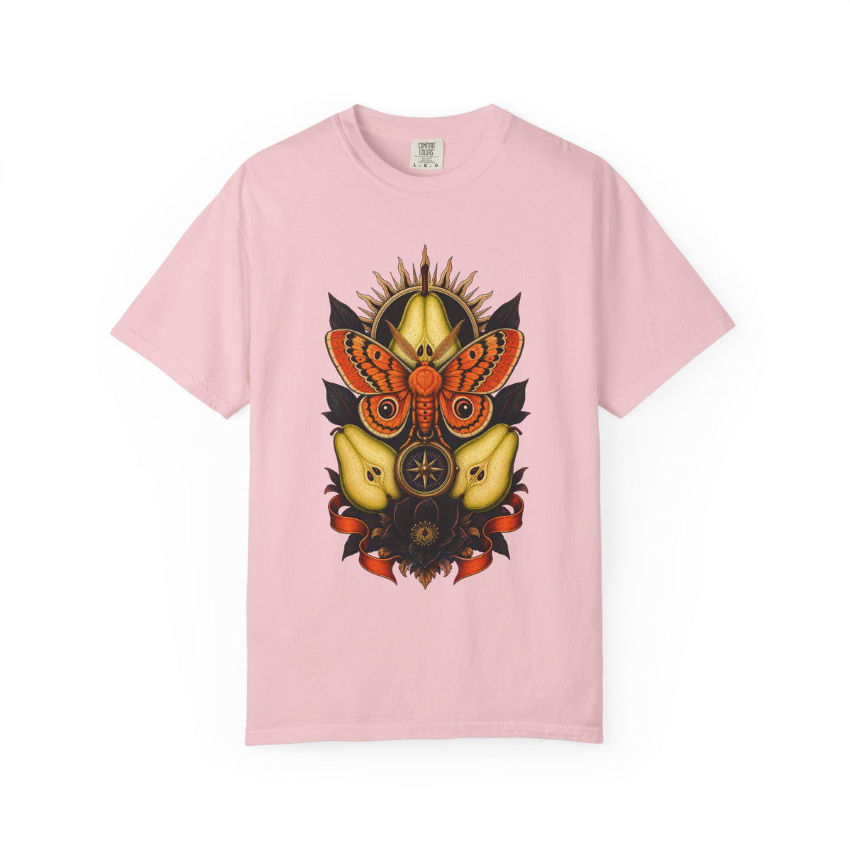 Tangerine Tiger Moth Compass Graphic Tee