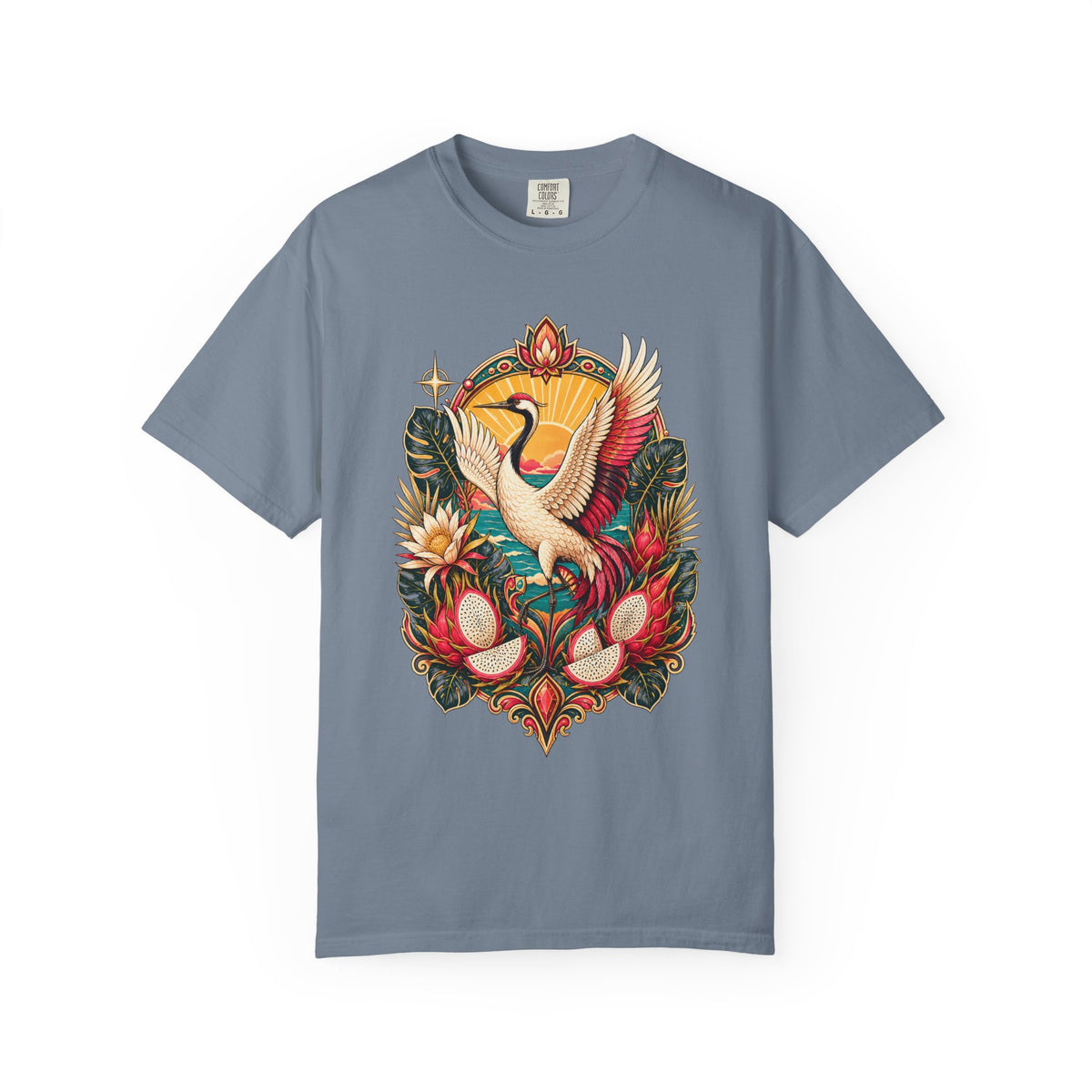 Postcard Dragonfruit Crane T-Shirt Graphic