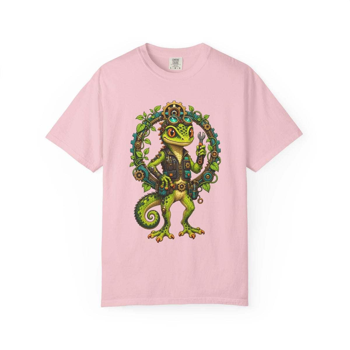 Acid Green Gecko Mechanic Graphic Tee
