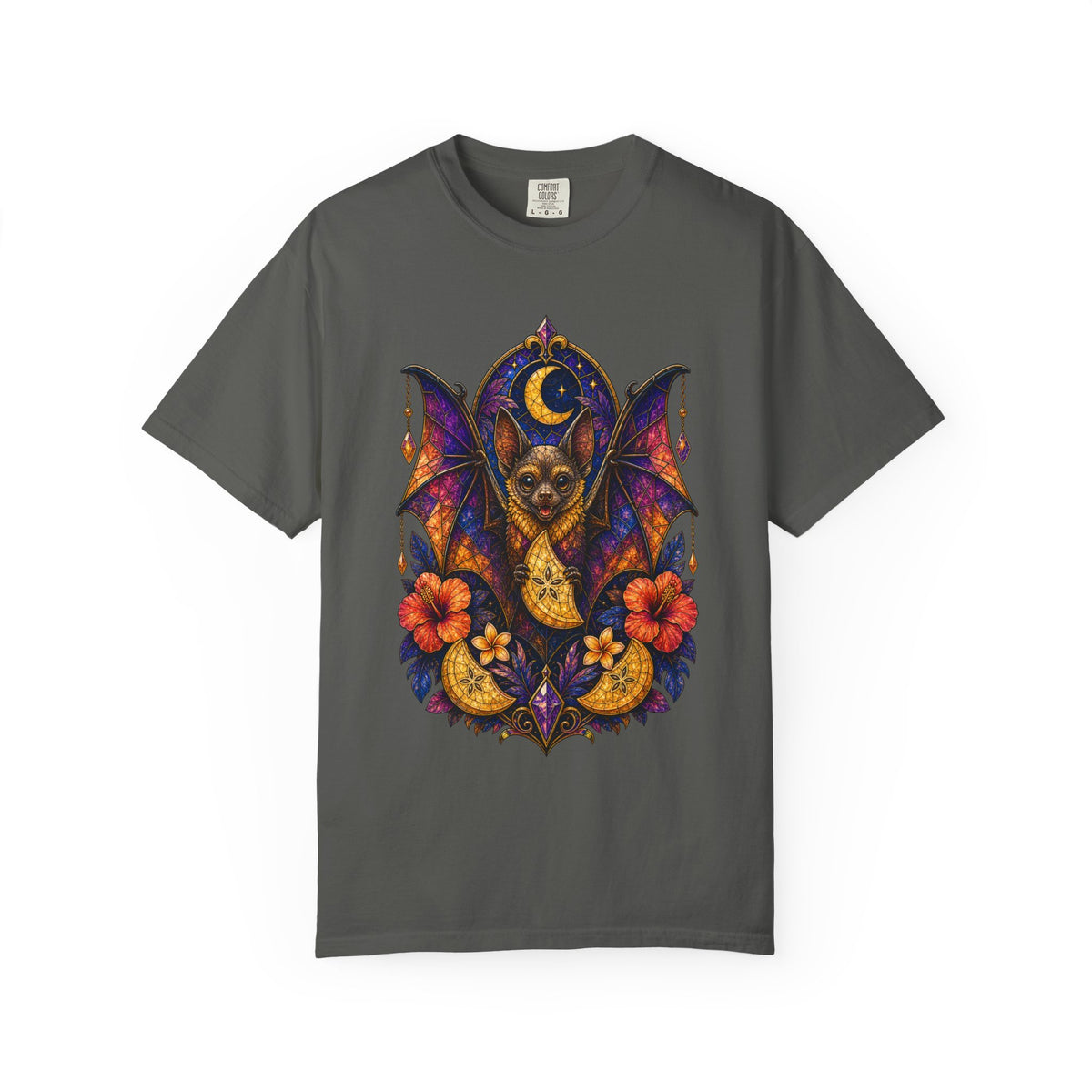 Stained Glass Fruit Bat T-Shirt Graphic