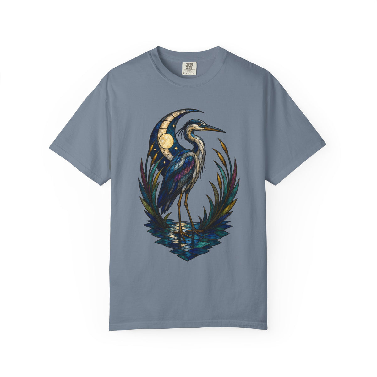 Stained Glass Night Heron Graphic Tee