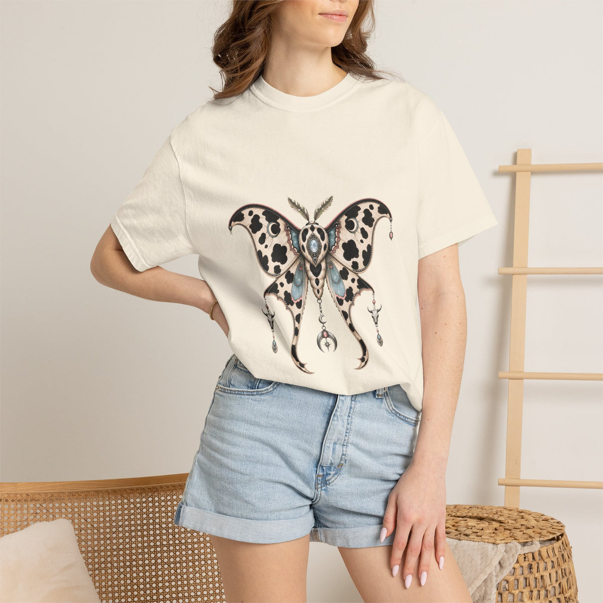 Cowprint Lunar Moth Graphic Tee