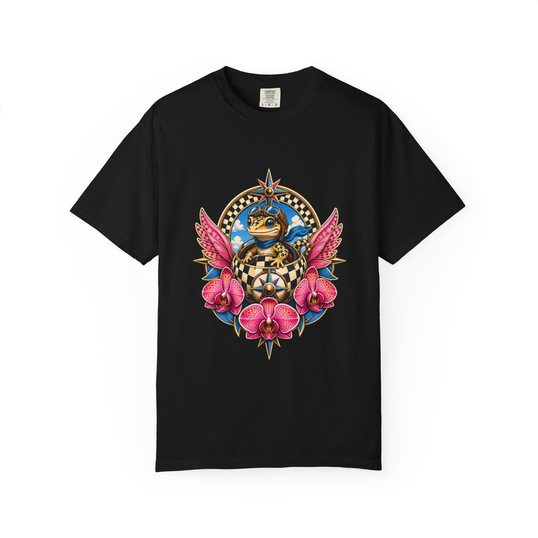 Checkerboard Orchid Gecko Graphic Tee