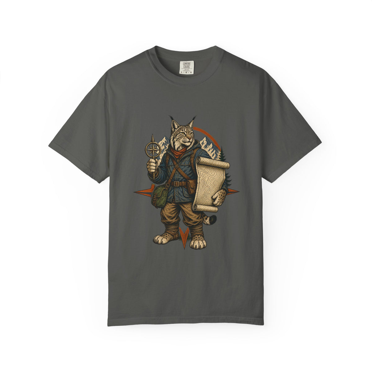 Woodcut Mountain Lynx Graphic Tee