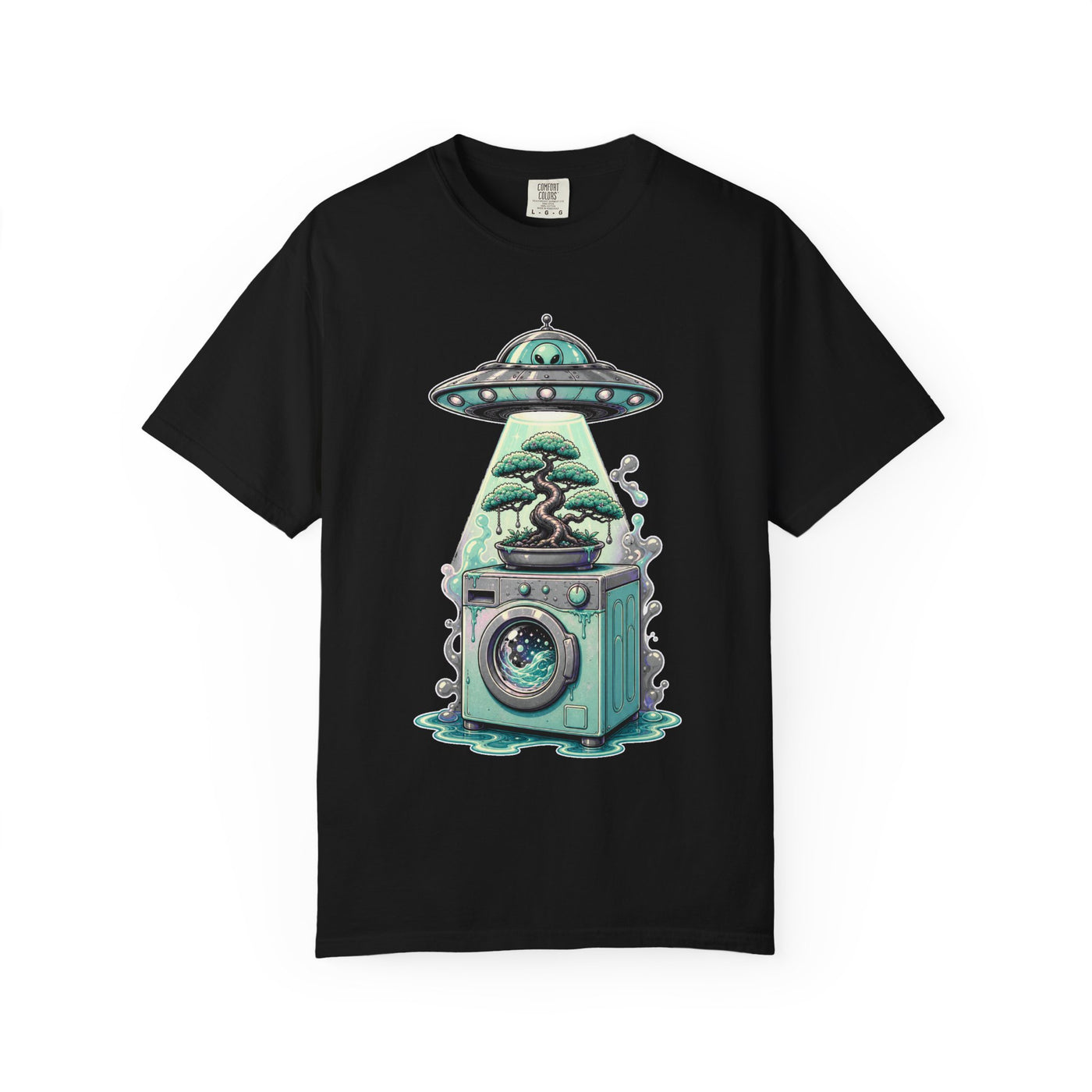 Aliencore Bonsai Laundromat UFO T-Shirt Graphic