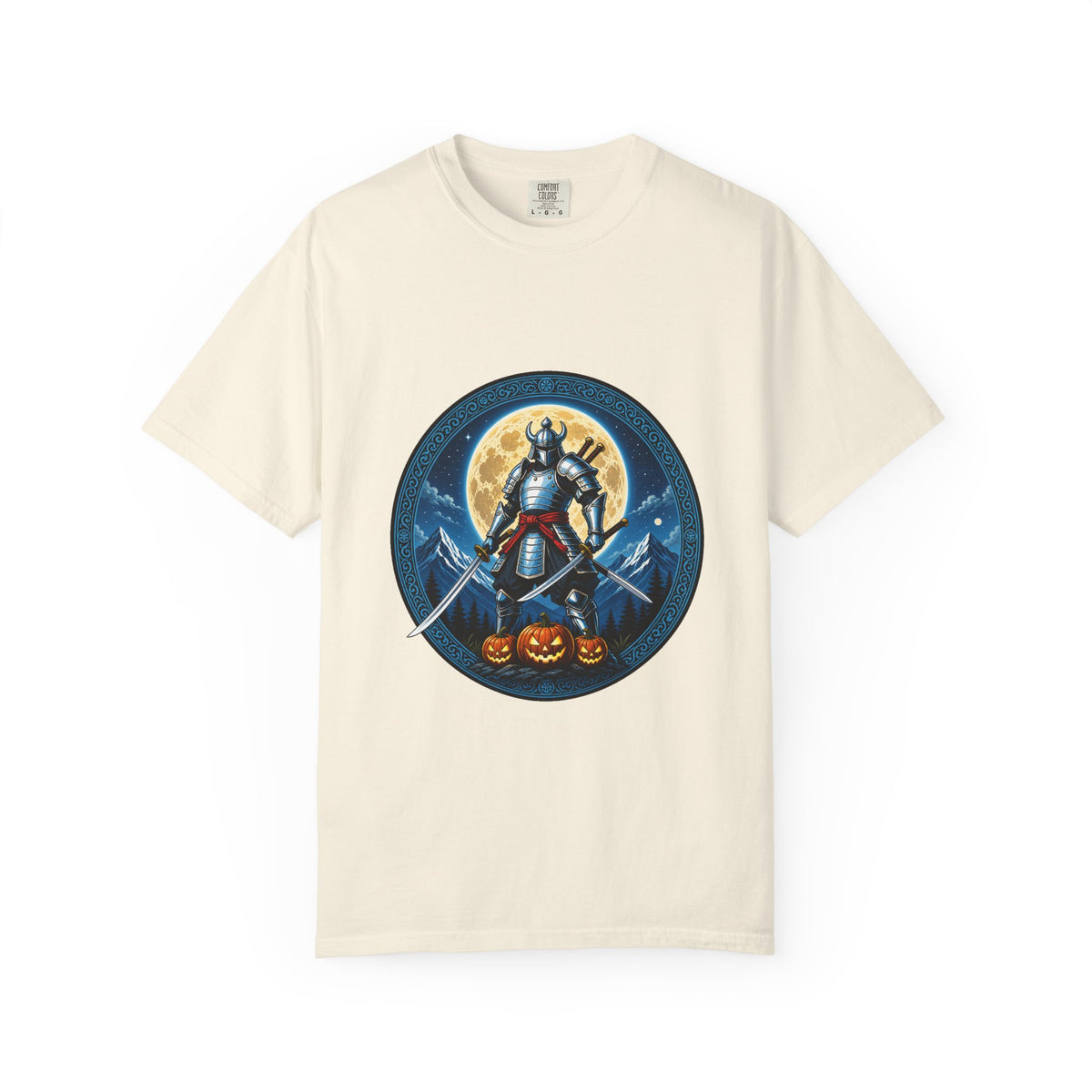 Moonlit Samurai Crest T-Shirt Graphic