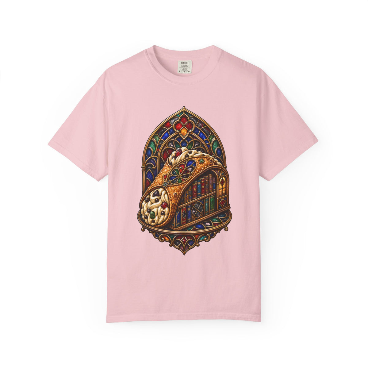 Stained Glass Library Cannoli T-Shirt Graphic