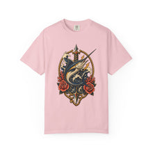 Tattoo Flash Swordfish Dagger Crest Graphic Tee