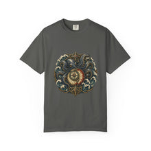 Woodcut Kraken Compass Shell T-Shirt Graphic
