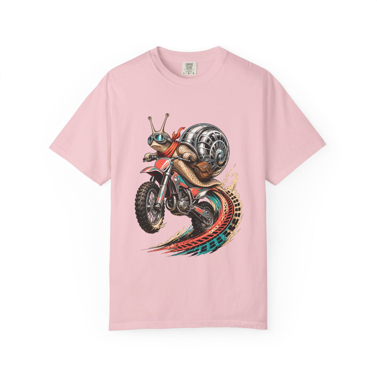 Chrome Deco Snail Motocross Courier T-Shirt Graphic