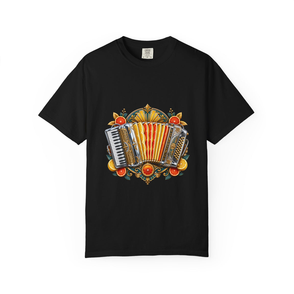 Chrome Folklore Citrus Accordion T-Shirt Graphic