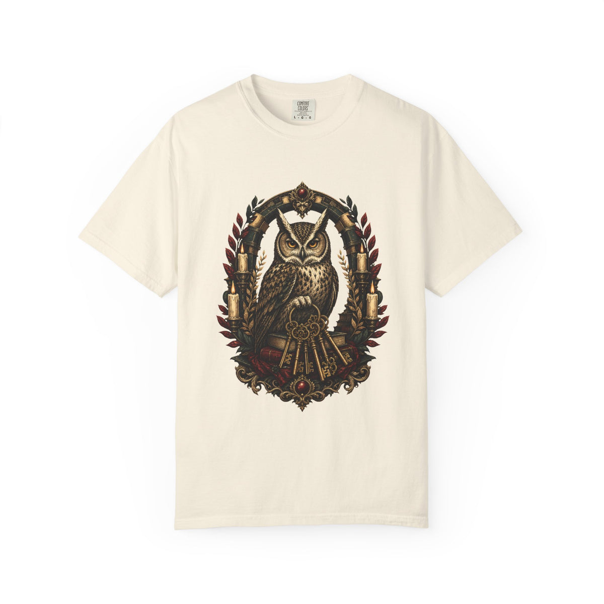 Dark Academia Owl Keymaster Graphic Tee