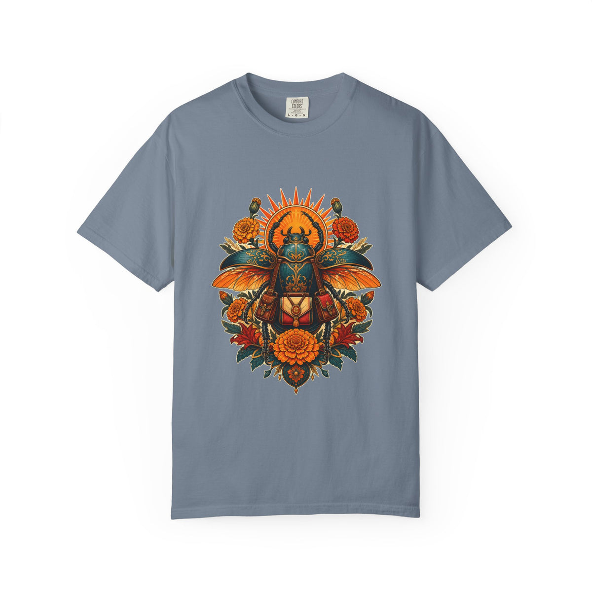 Marigold Scarab Courier Graphic Tee