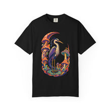 Psychedelic Mushroom Heron Graphic Tee