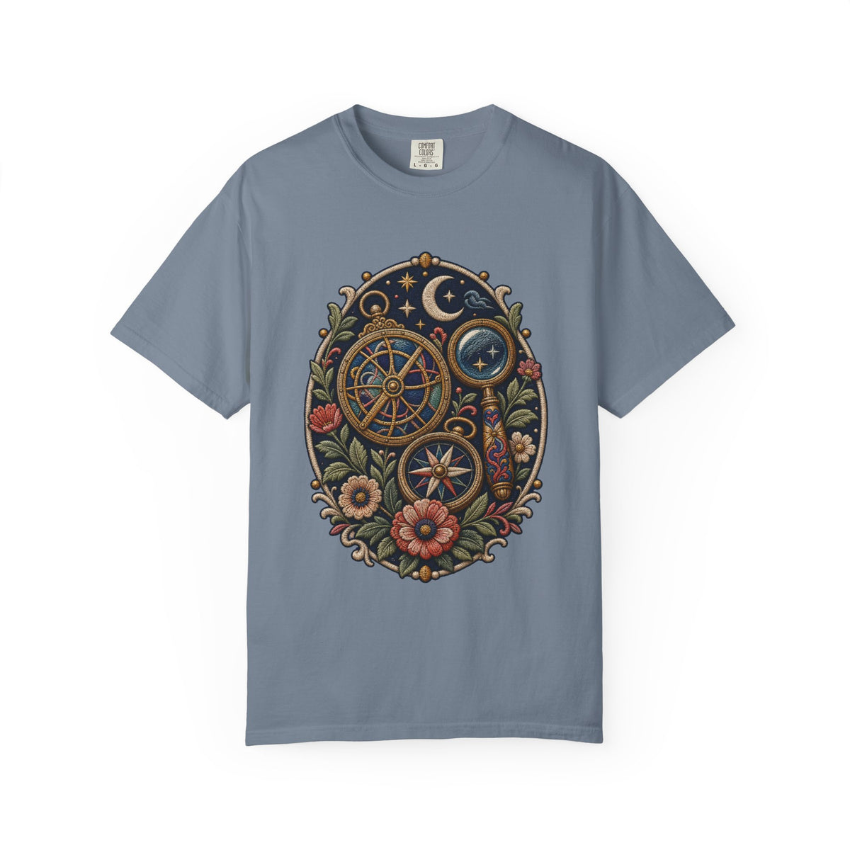 Soft Embroidered Astronomy Tools T-Shirt Graphic
